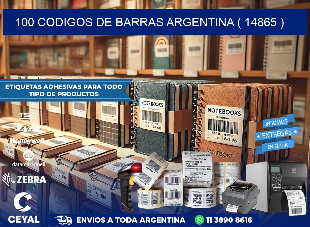 100 codigos de barras argentina ( 14865 )