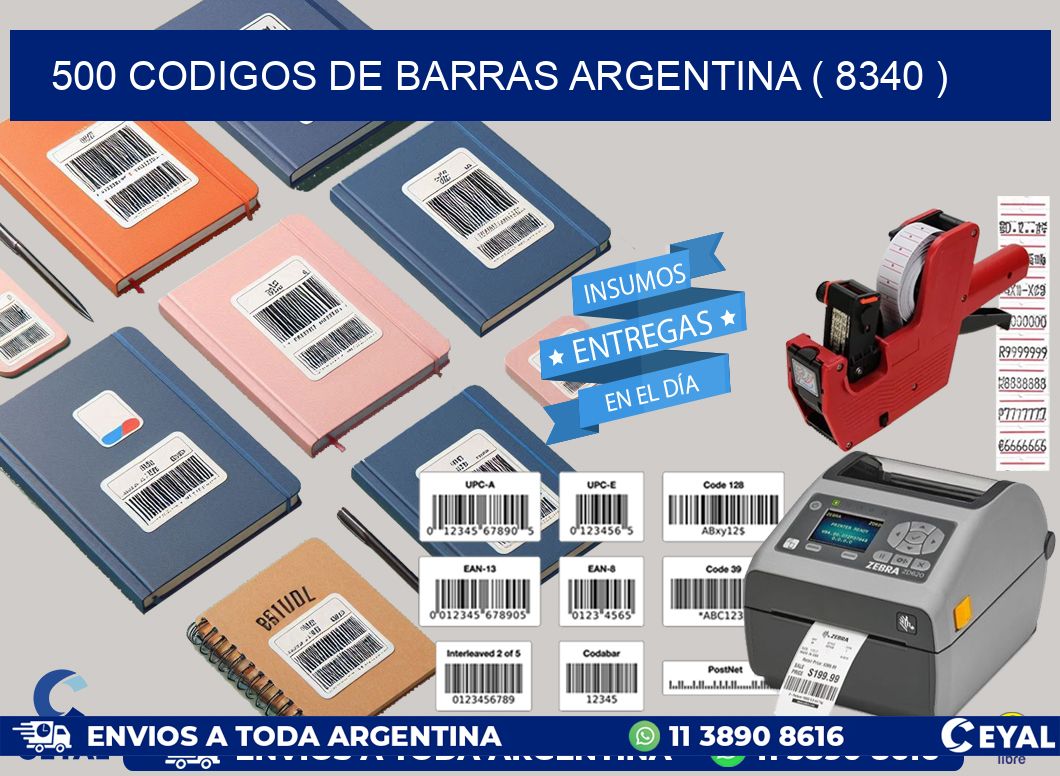 500 codigos de barras argentina ( 8340 )