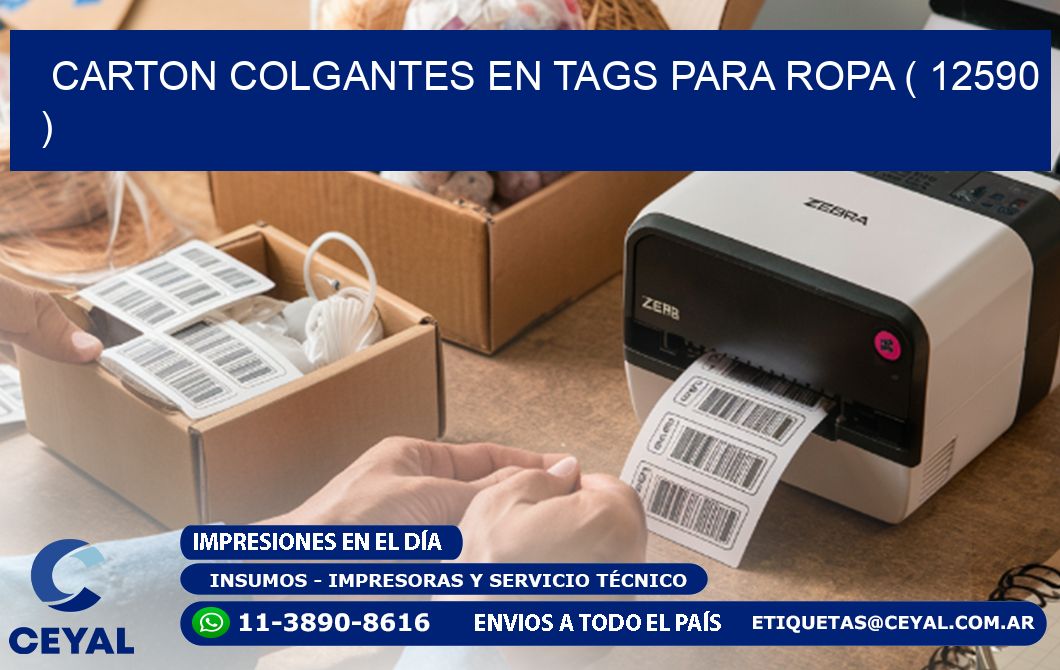 CARTON COLGANTES EN TAGS PARA ROPA ( 12590 )