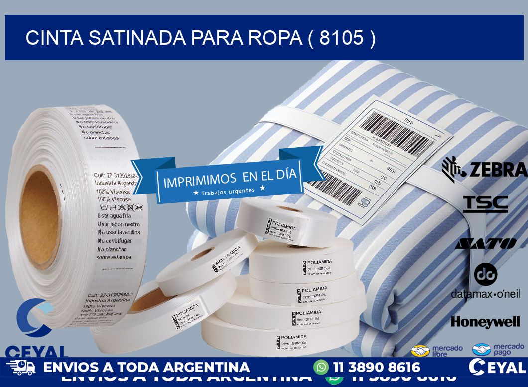 CINTA SATINADA PARA ROPA ( 8105 )