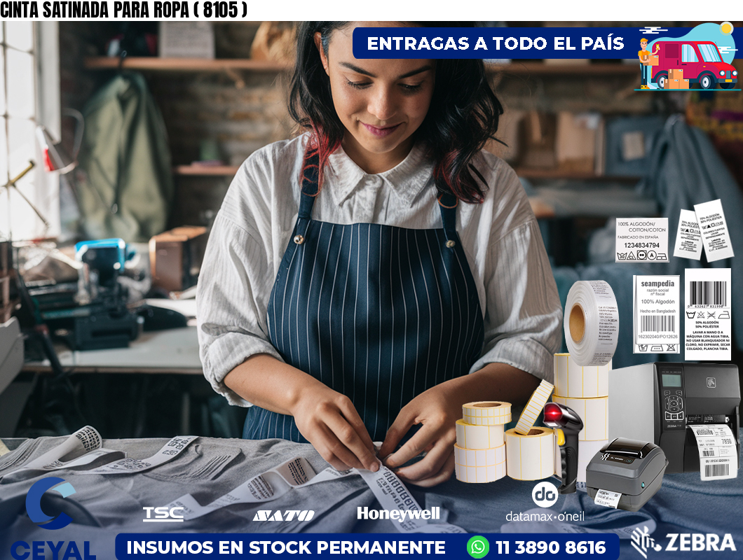 CINTA SATINADA PARA ROPA ( 8105 )