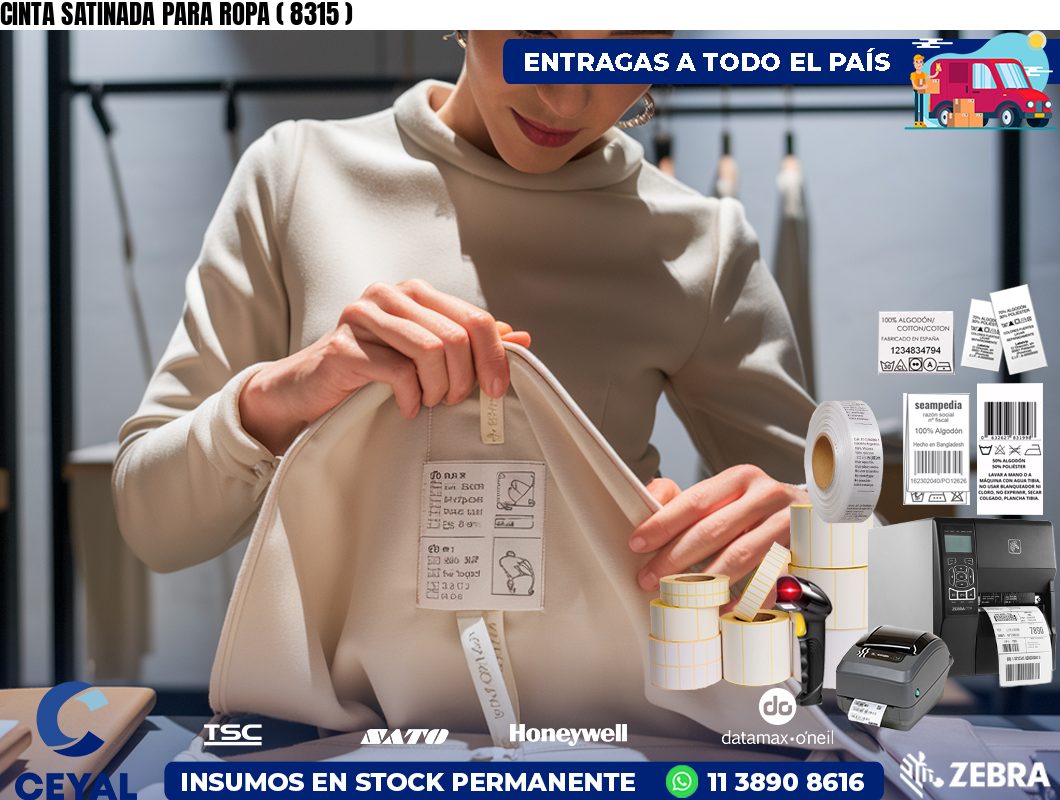CINTA SATINADA PARA ROPA ( 8315 )