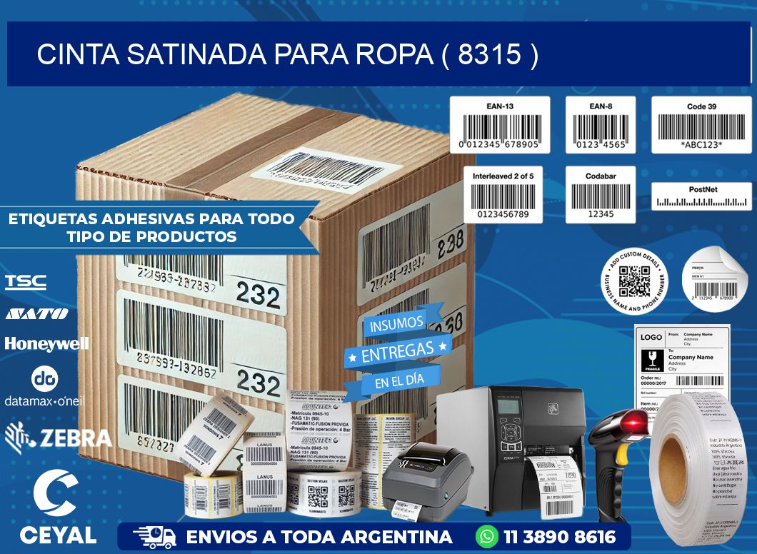 CINTA SATINADA PARA ROPA ( 8315 )