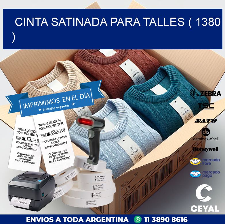 CINTA SATINADA PARA TALLES ( 1380 )