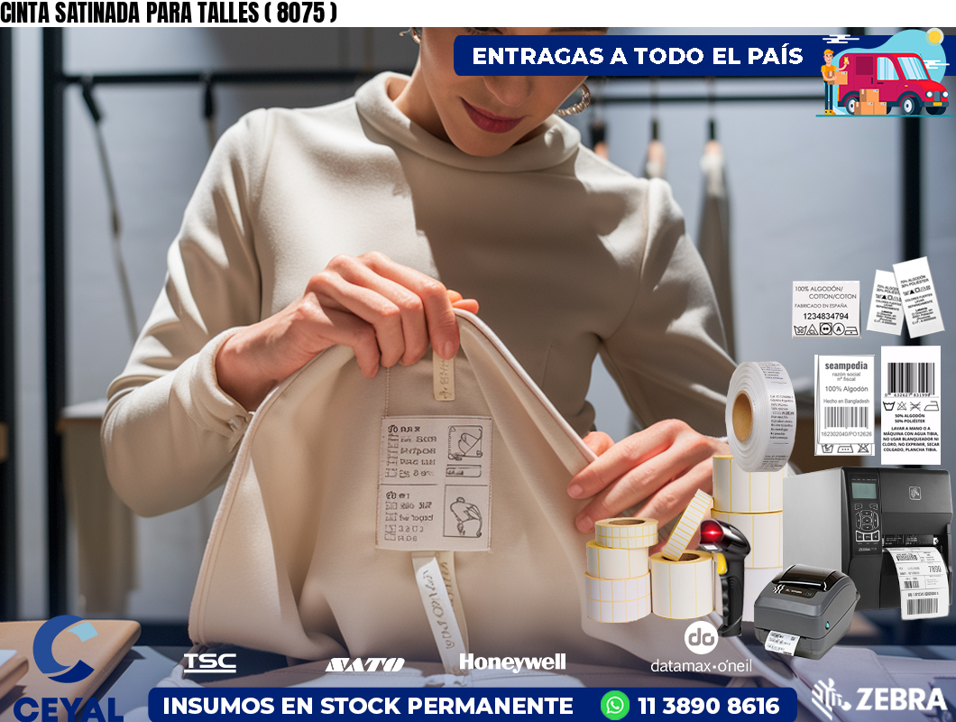 CINTA SATINADA PARA TALLES ( 8075 )