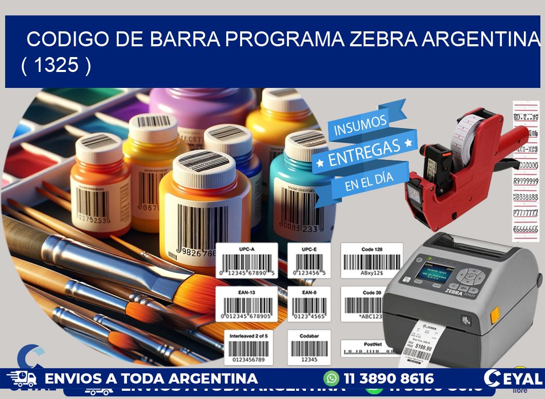 CODIGO DE BARRA PROGRAMA ZEBRA ARGENTINA ( 1325 )