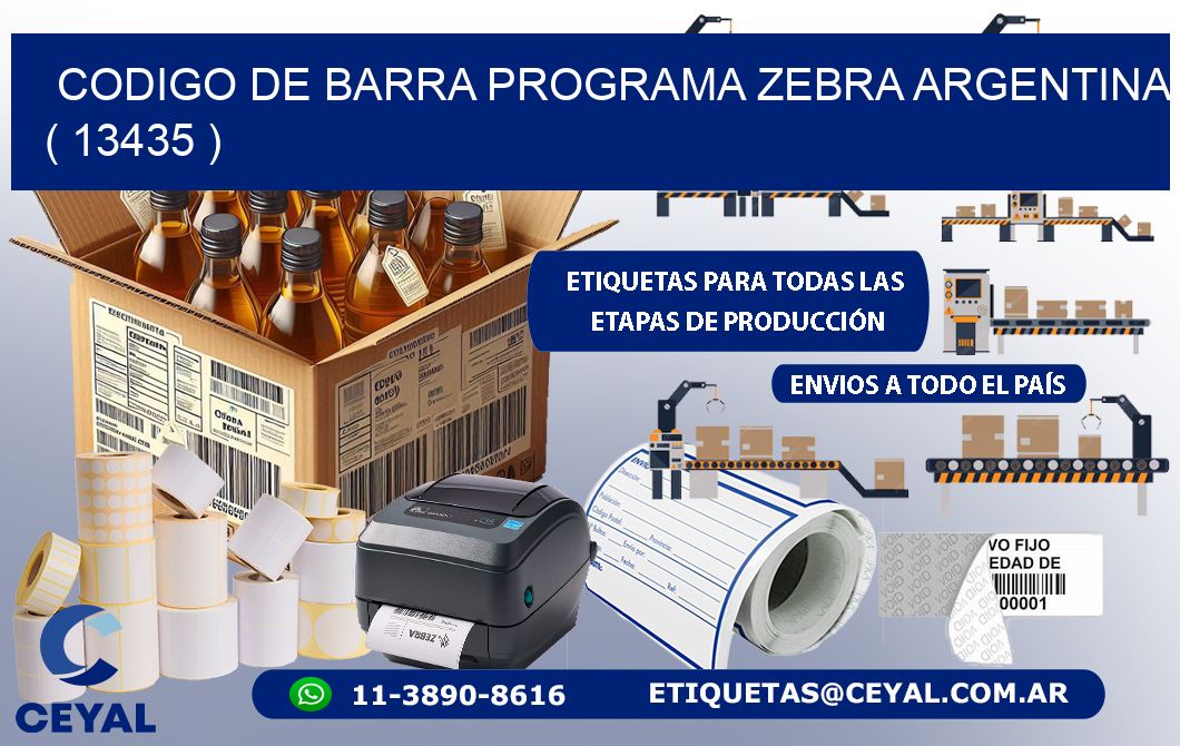 CODIGO DE BARRA PROGRAMA ZEBRA ARGENTINA ( 13435 )