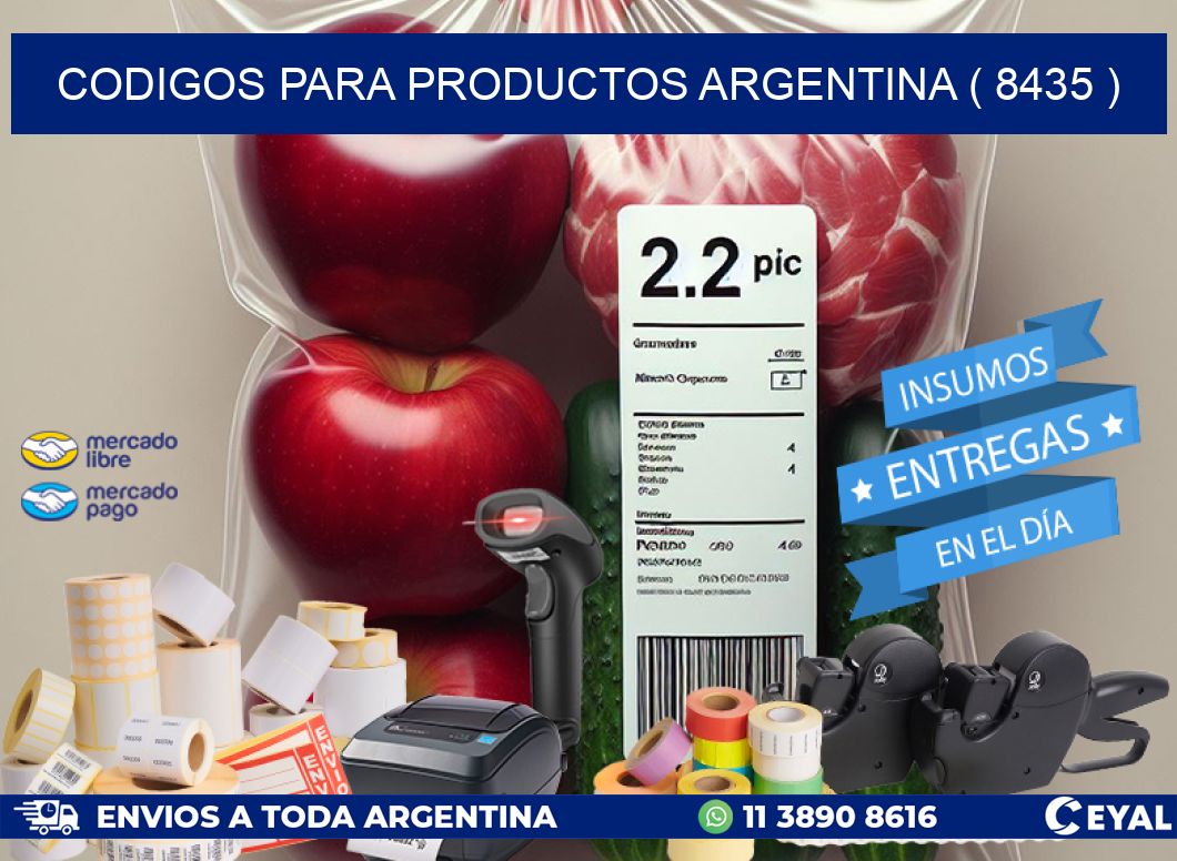 CODIGOS PARA PRODUCTOS ARGENTINA ( 8435 )
