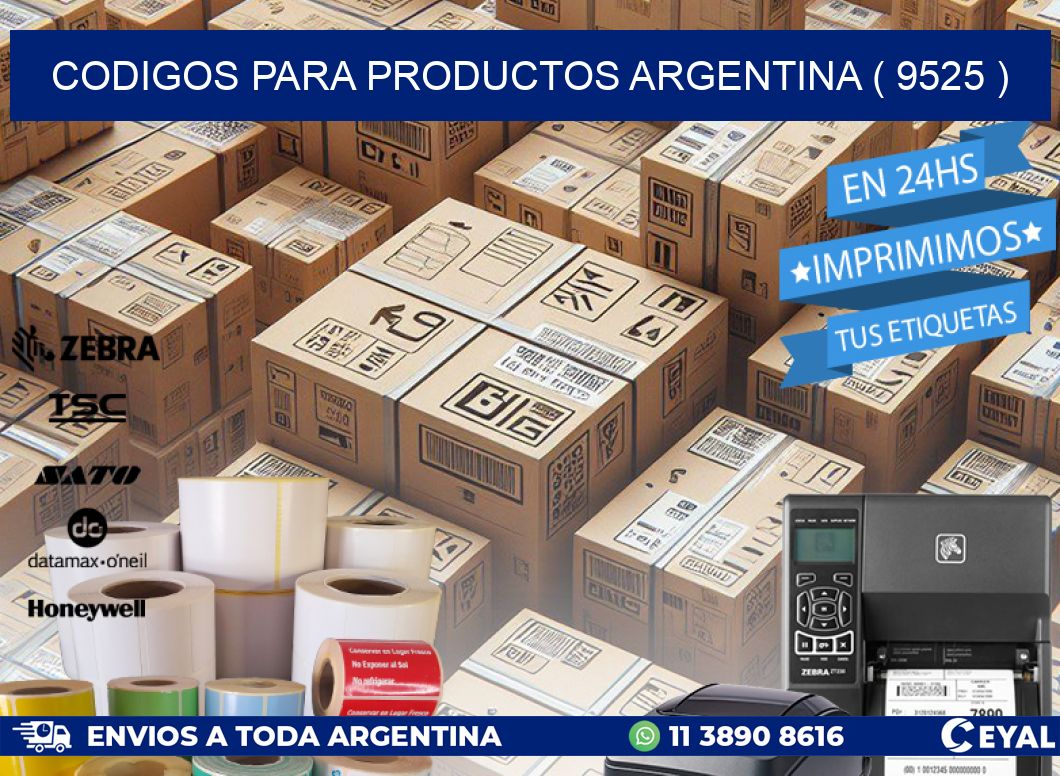CODIGOS PARA PRODUCTOS ARGENTINA ( 9525 )