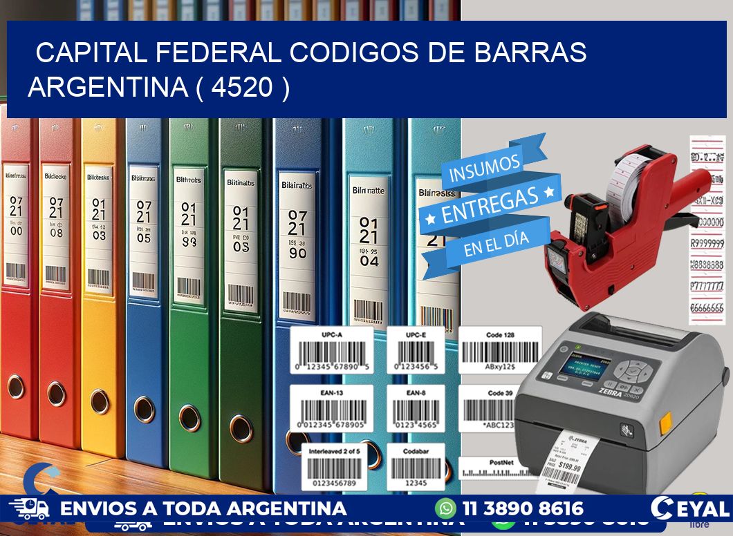 Capital federal codigos de barras argentina ( 4520 )