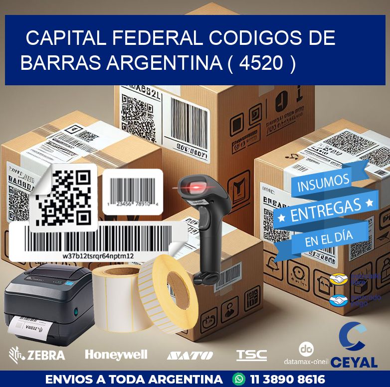Capital federal codigos de barras argentina ( 4520 )