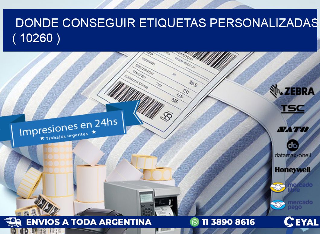 DONDE CONSEGUIR ETIQUETAS PERSONALIZADAS ( 10260 )