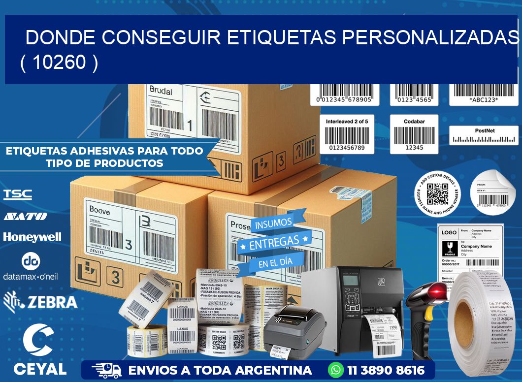 DONDE CONSEGUIR ETIQUETAS PERSONALIZADAS ( 10260 )