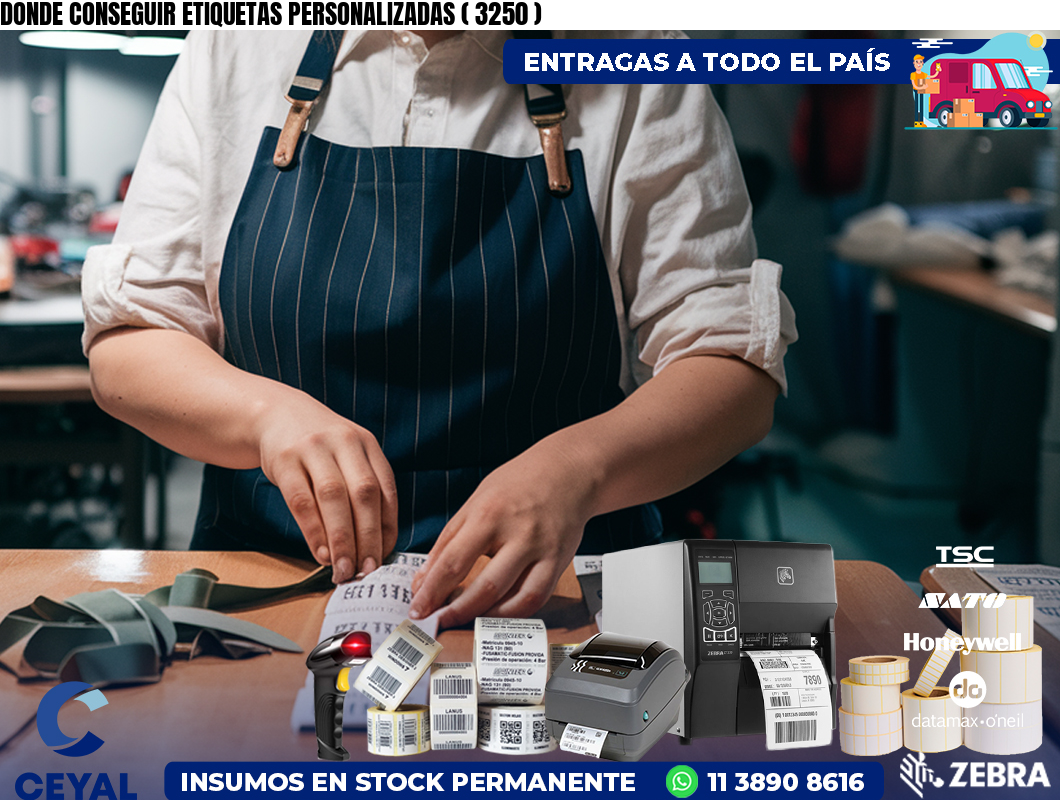 DONDE CONSEGUIR ETIQUETAS PERSONALIZADAS ( 3250 )