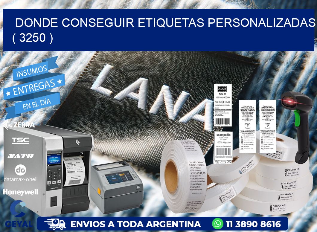 DONDE CONSEGUIR ETIQUETAS PERSONALIZADAS ( 3250 )