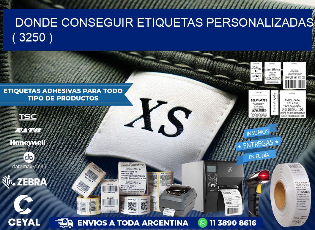 DONDE CONSEGUIR ETIQUETAS PERSONALIZADAS ( 3250 )