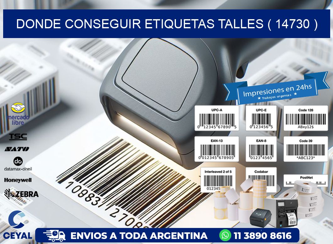 DONDE CONSEGUIR ETIQUETAS TALLES ( 14730 )
