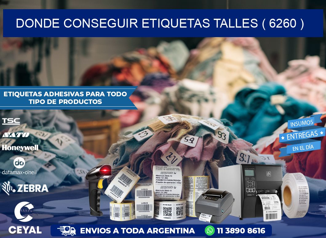 DONDE CONSEGUIR ETIQUETAS TALLES ( 6260 )