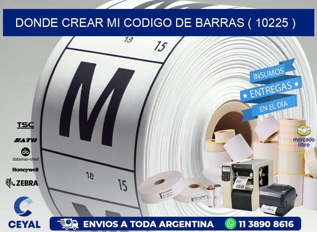 DONDE CREAR MI CODIGO DE BARRAS ( 10225 )