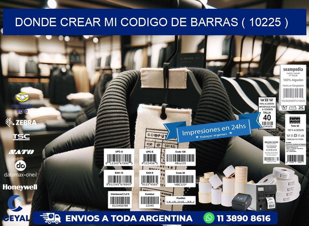 DONDE CREAR MI CODIGO DE BARRAS ( 10225 )