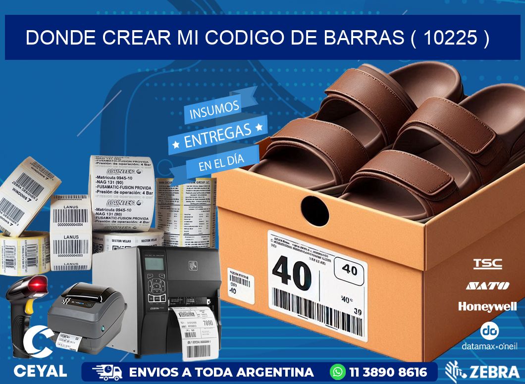 DONDE CREAR MI CODIGO DE BARRAS ( 10225 )