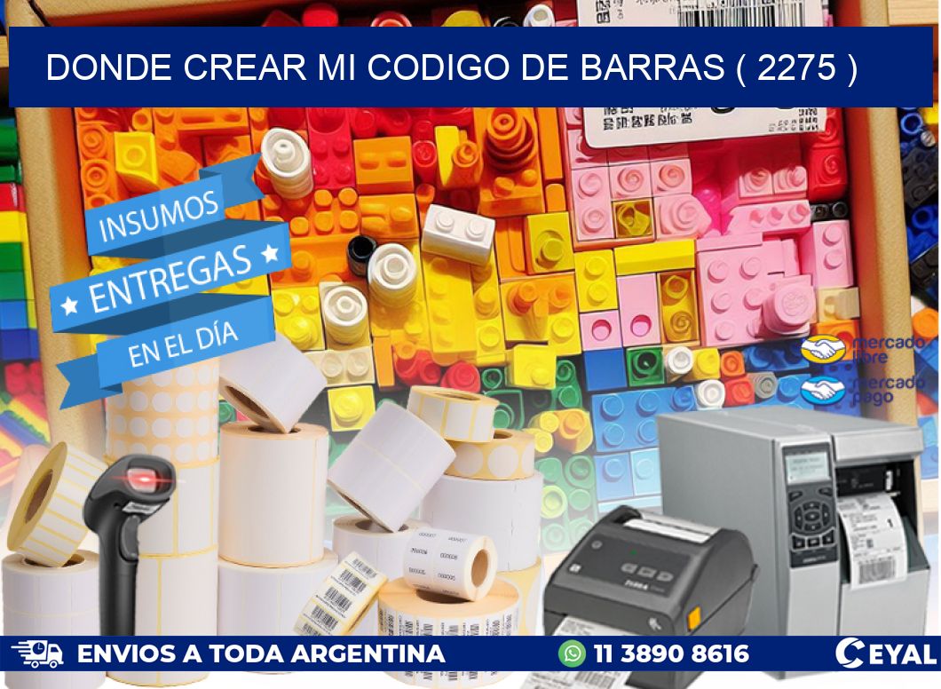 DONDE CREAR MI CODIGO DE BARRAS ( 2275 )
