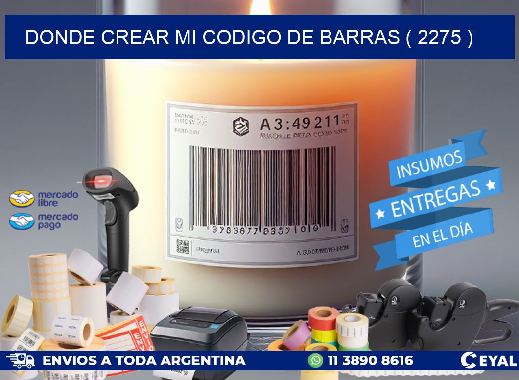 DONDE CREAR MI CODIGO DE BARRAS ( 2275 )