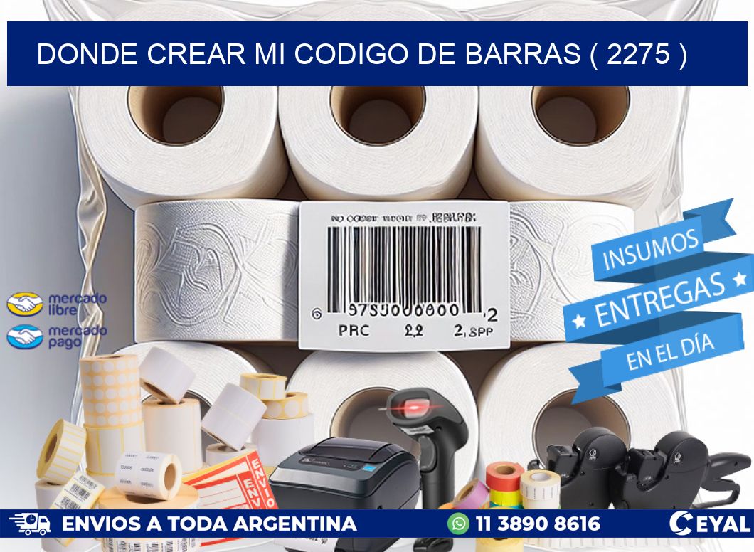DONDE CREAR MI CODIGO DE BARRAS ( 2275 )
