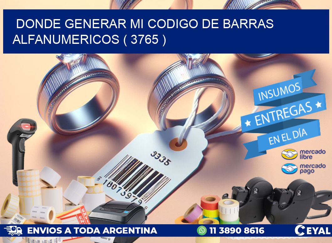 DONDE GENERAR MI CODIGO DE BARRAS ALFANUMERICOS ( 3765 )