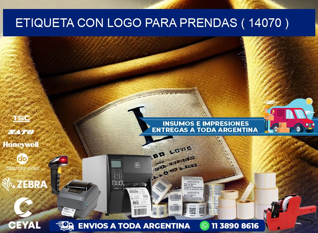 ETIQUETA CON LOGO PARA PRENDAS ( 14070 )