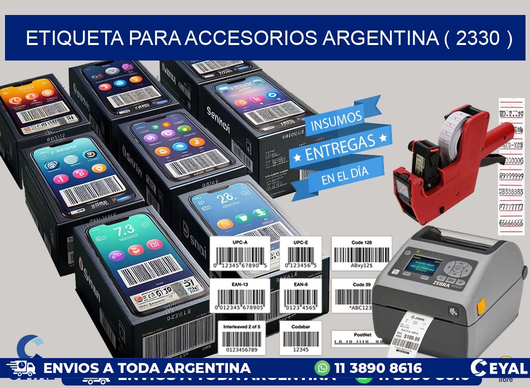 ETIQUETA PARA ACCESORIOS ARGENTINA ( 2330 )