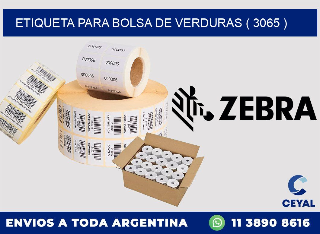 ETIQUETA PARA BOLSA DE VERDURAS ( 3065 )