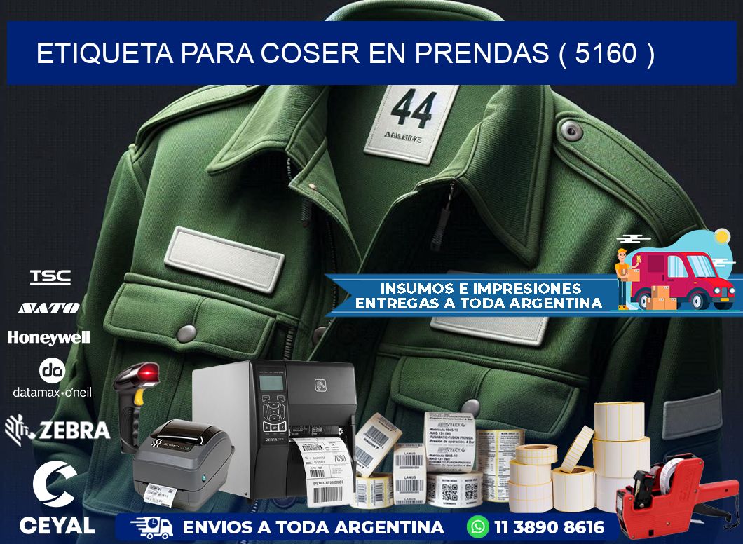 ETIQUETA PARA COSER EN PRENDAS ( 5160 )