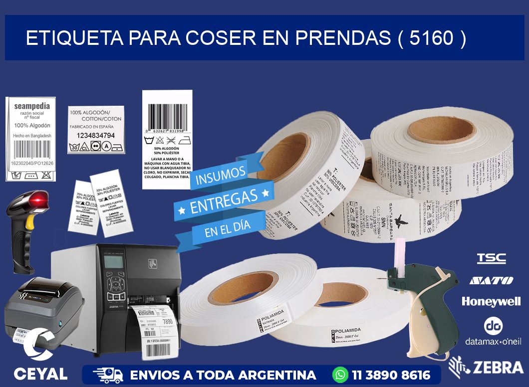 ETIQUETA PARA COSER EN PRENDAS ( 5160 )
