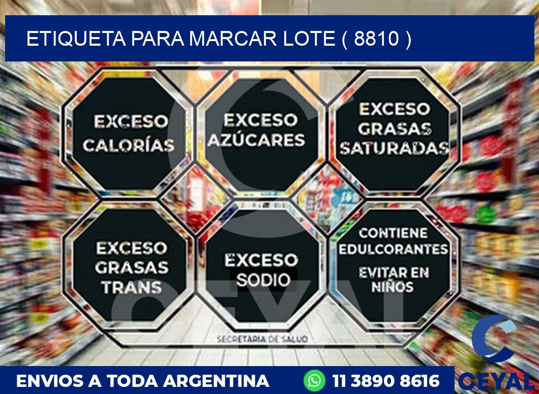 ETIQUETA PARA MARCAR LOTE ( 8810 )