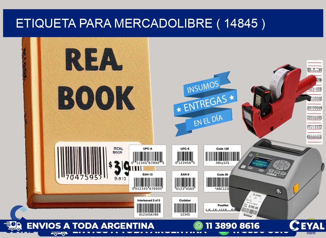 ETIQUETA PARA MERCADOLIBRE ( 14845 )