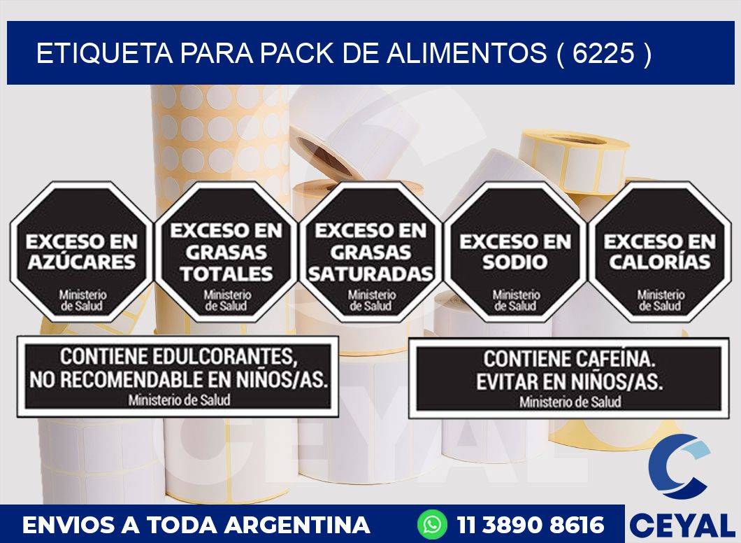 ETIQUETA PARA PACK DE ALIMENTOS ( 6225 )