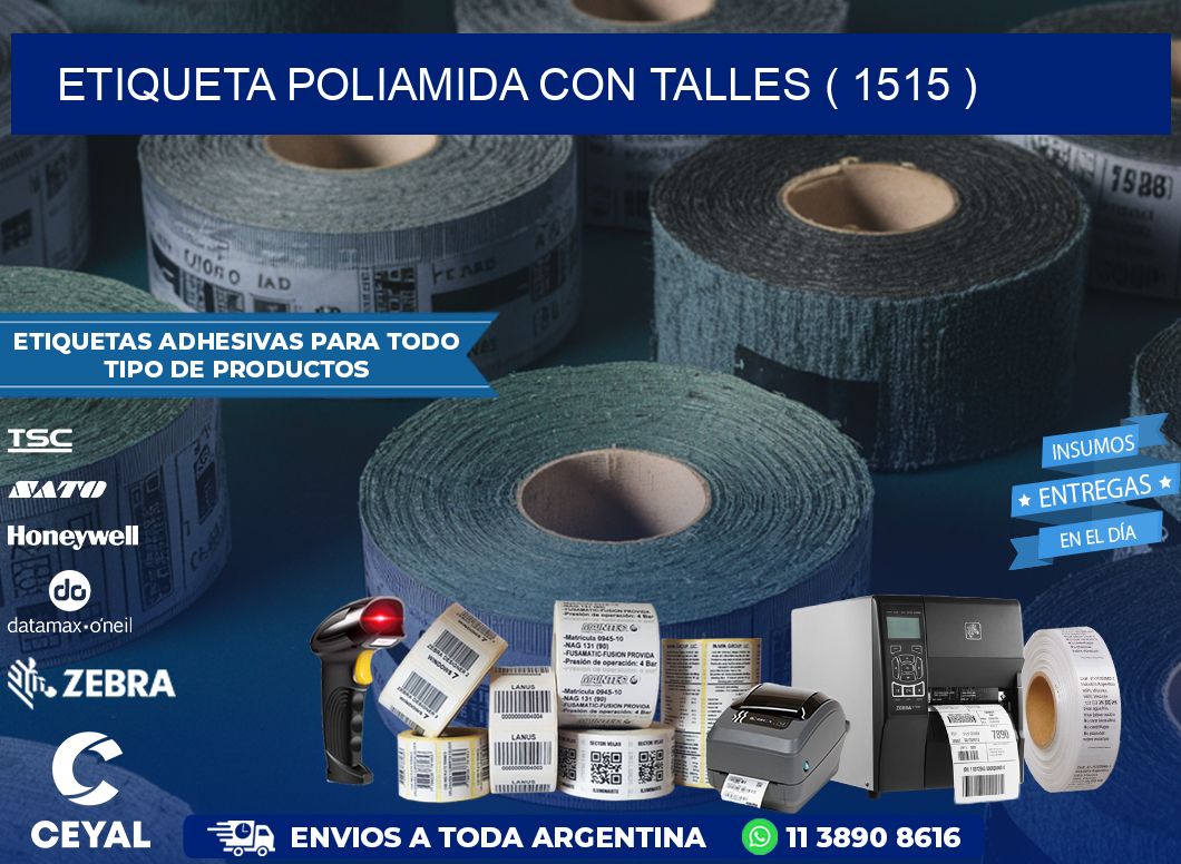 ETIQUETA POLIAMIDA CON TALLES ( 1515 )