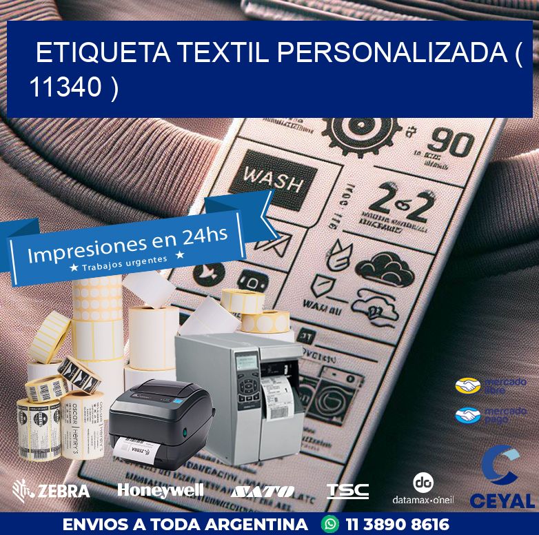 ETIQUETA TEXTIL PERSONALIZADA ( 11340 )
