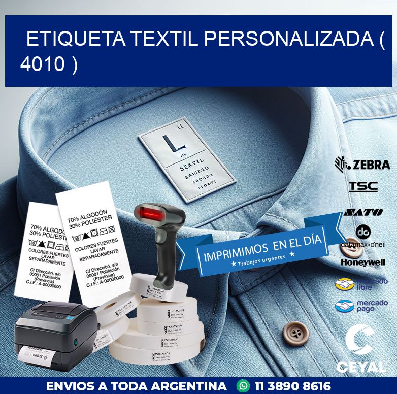 ETIQUETA TEXTIL PERSONALIZADA ( 4010 )