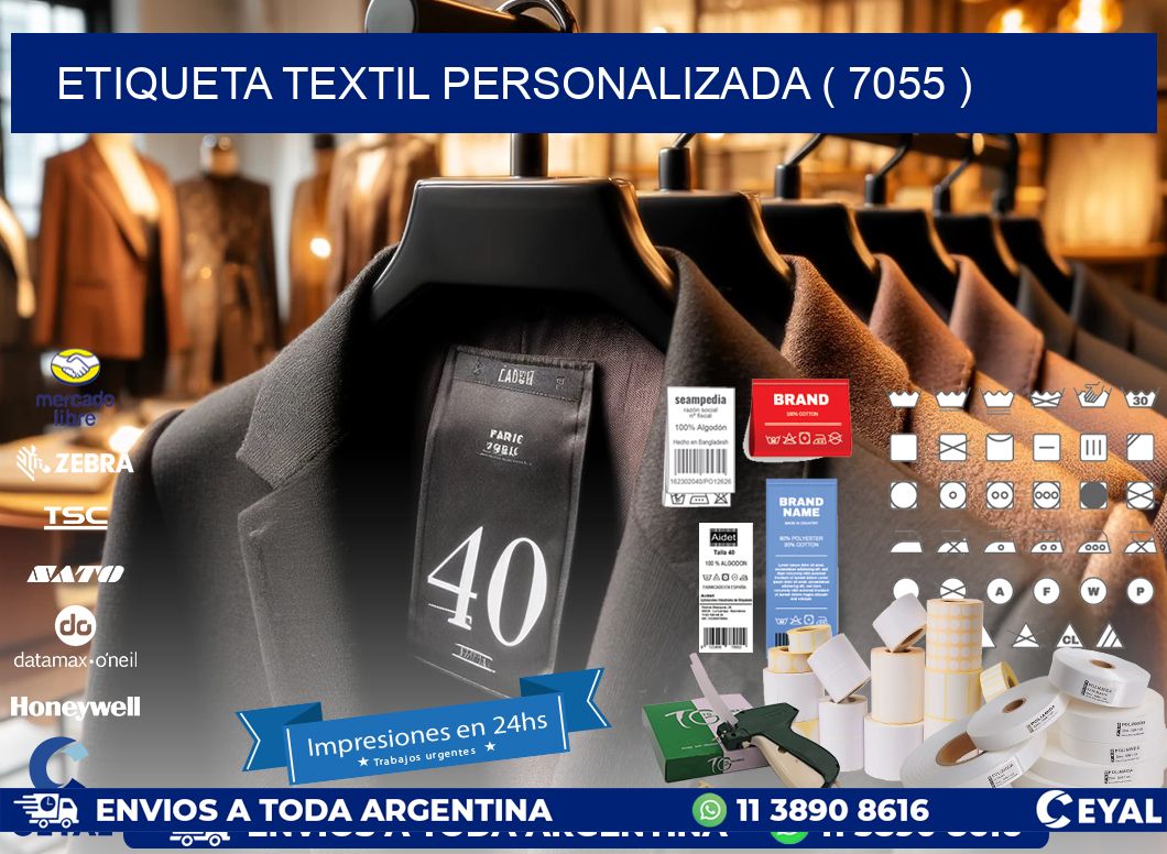 ETIQUETA TEXTIL PERSONALIZADA ( 7055 )