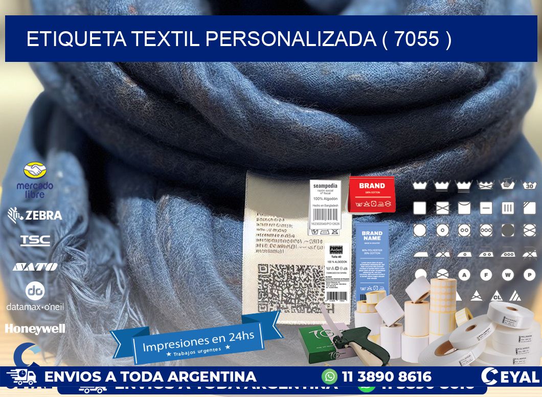 ETIQUETA TEXTIL PERSONALIZADA ( 7055 )