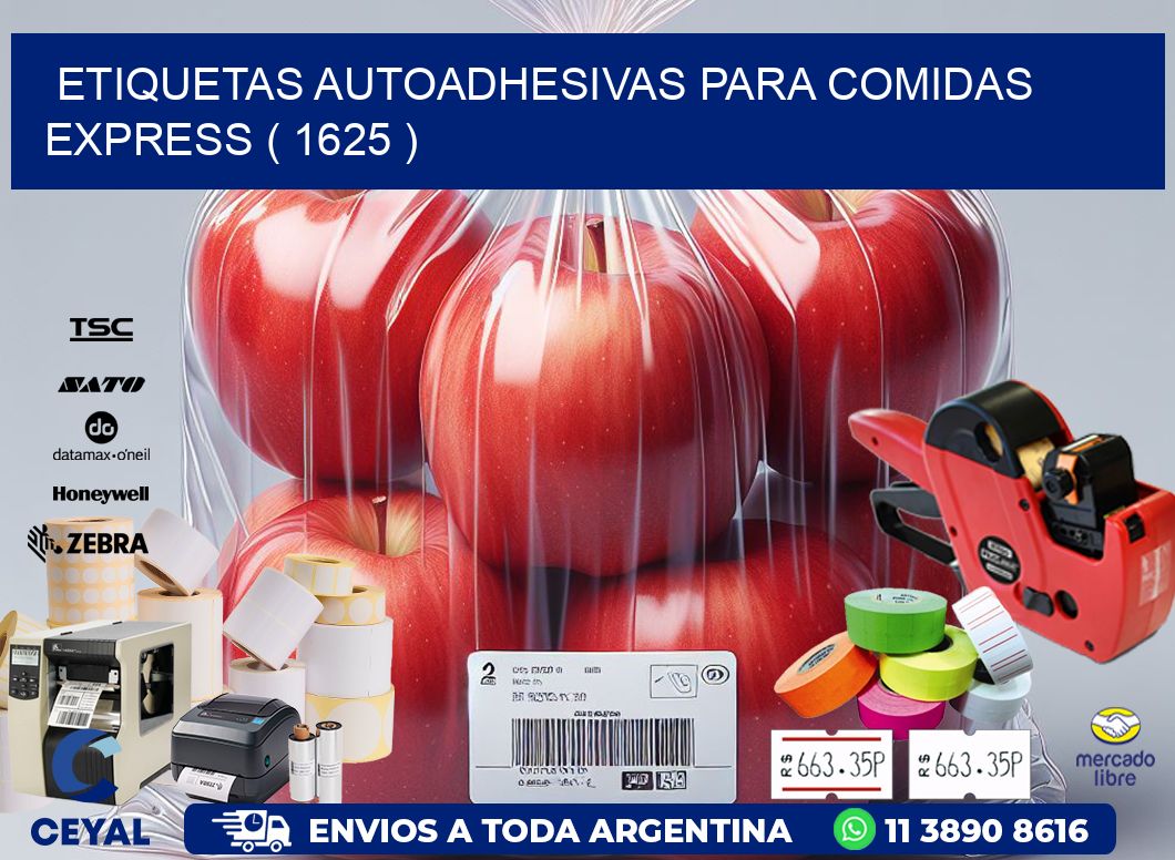 ETIQUETAS AUTOADHESIVAS PARA COMIDAS EXPRESS ( 1625 )