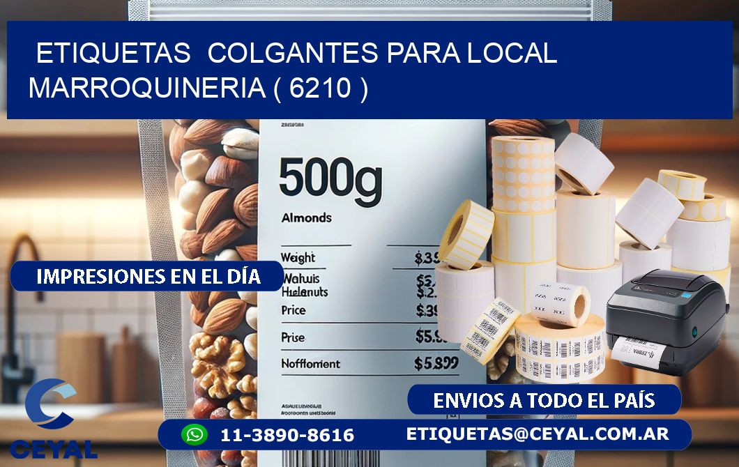 ETIQUETAS COLGANTES PARA LOCAL MARROQUINERIA ( 6210 )