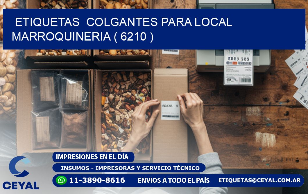 ETIQUETAS COLGANTES PARA LOCAL MARROQUINERIA ( 6210 )