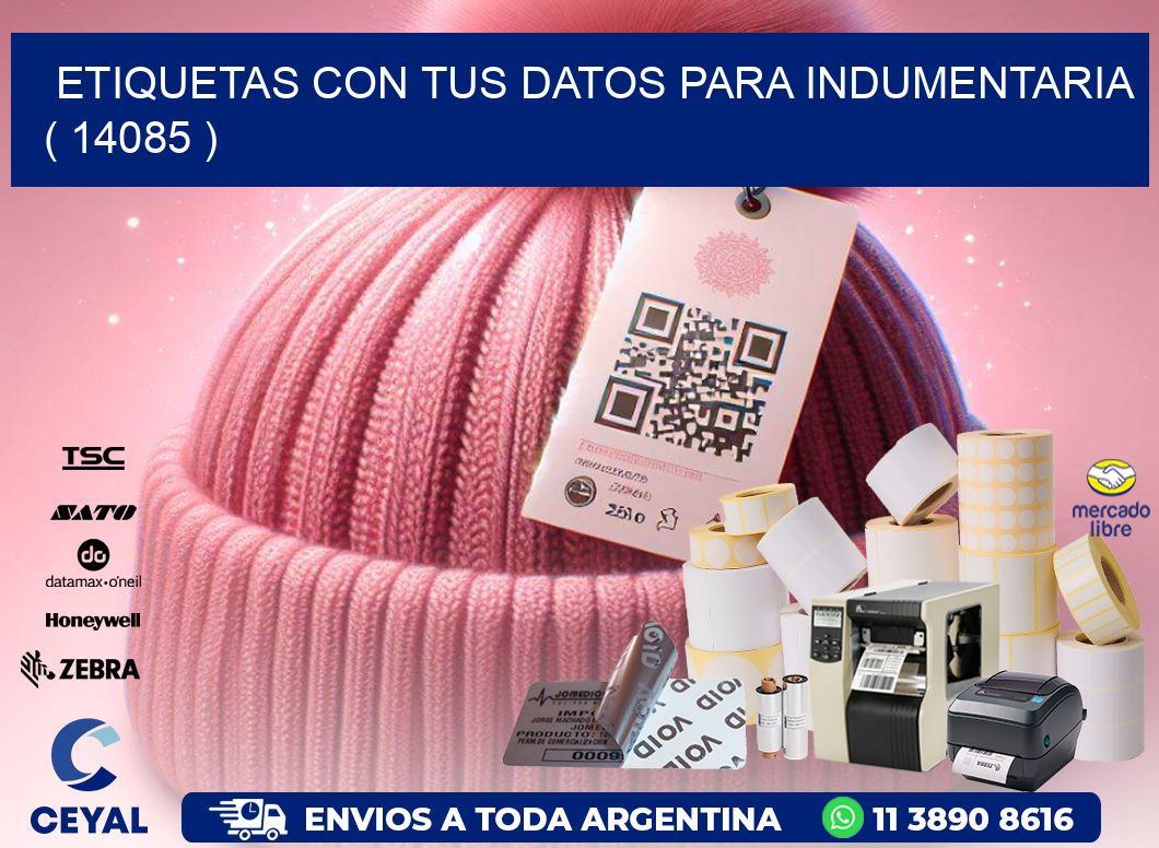 ETIQUETAS CON TUS DATOS PARA INDUMENTARIA ( 14085 )