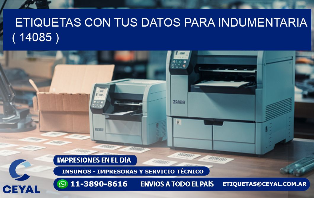 ETIQUETAS CON TUS DATOS PARA INDUMENTARIA ( 14085 )