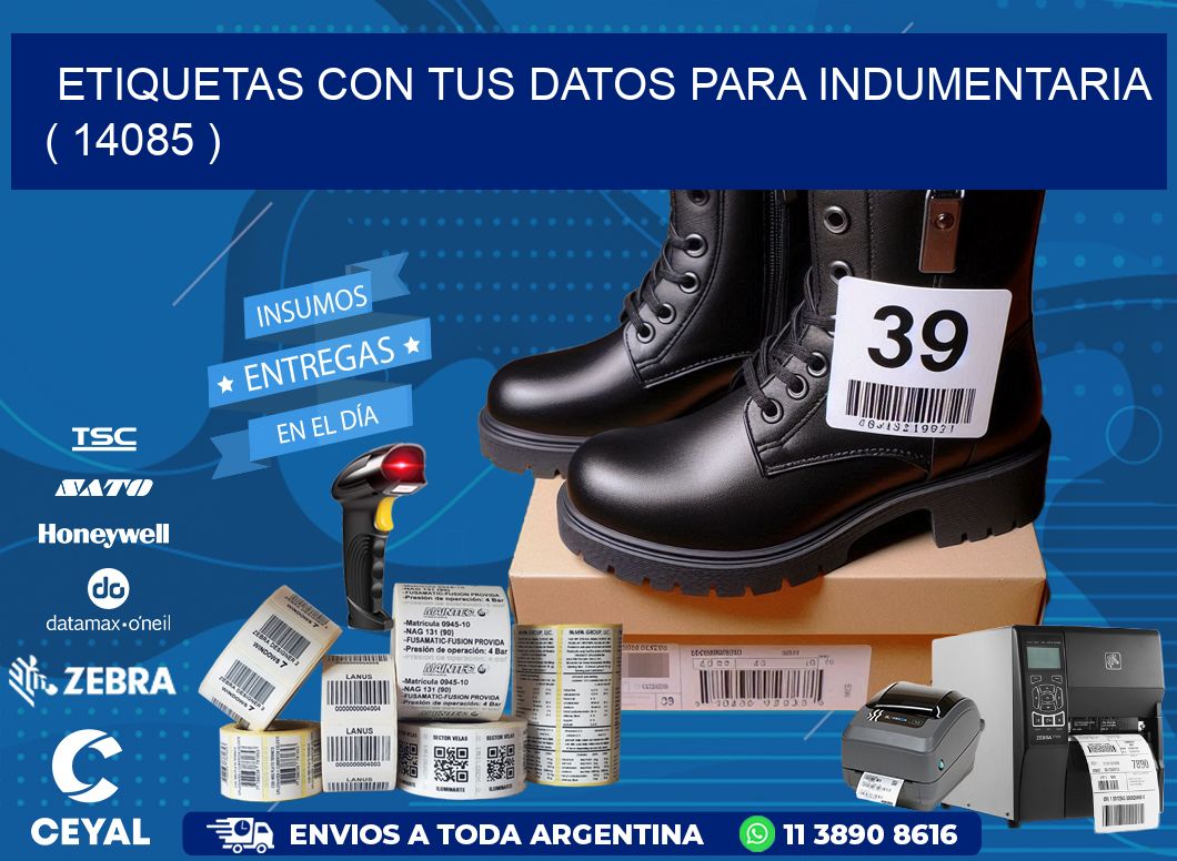 ETIQUETAS CON TUS DATOS PARA INDUMENTARIA ( 14085 )