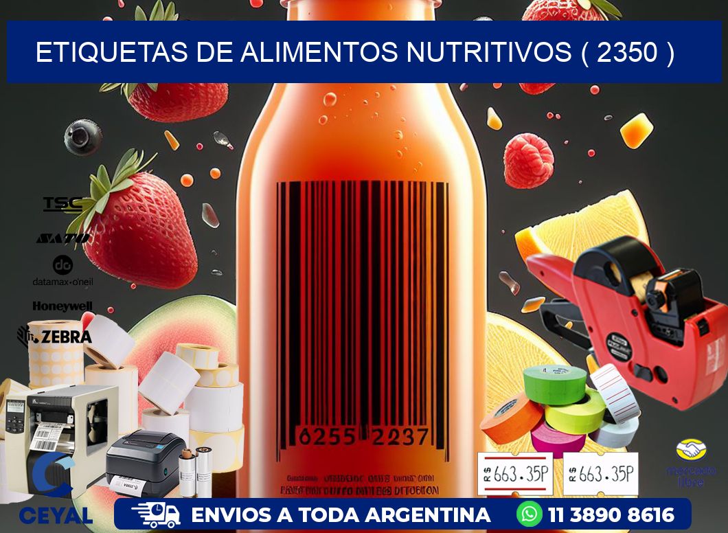 ETIQUETAS DE ALIMENTOS NUTRITIVOS ( 2350 )