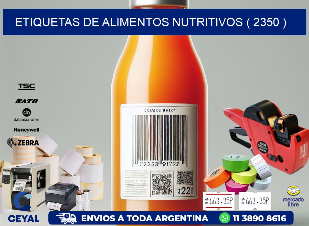 ETIQUETAS DE ALIMENTOS NUTRITIVOS ( 2350 )